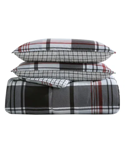 Eddie Bauer Normandy Plaid Micro Suede Down Alternative Reversible 3 Piece Comforter Set, Full/queen In Multi