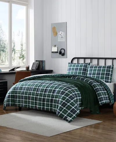 Nautica Closeout!  North Sail Plaid Brushed Microfiber 3 Piece Duvet Cover Set, King In Multi
