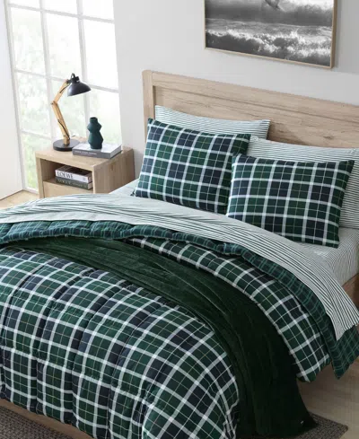 Nautica Closeout!  North Sail Plaid Brushed Microfiber 2 Piece Duvet Cover Set, Twin In Multi