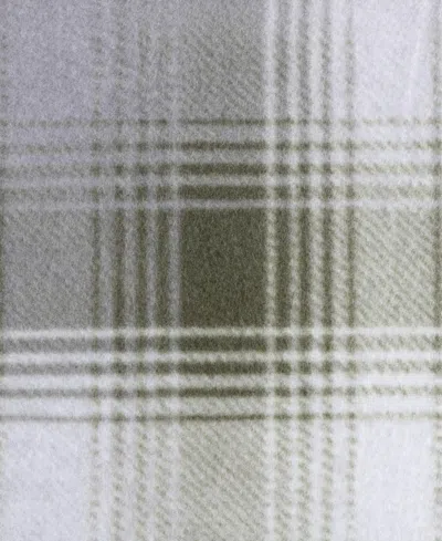 Eddie Bauer Nordic Plaid Ultra Soft Plush Fleece Reversible Oversized Throw, 70" X 50"