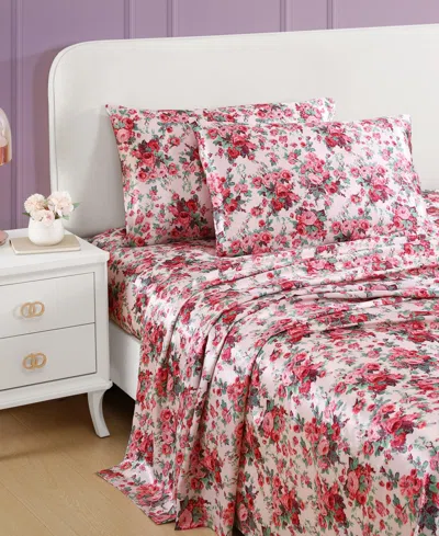 Betsey Johnson Closeout!  Satin 4-pc. Sheet Set, King In Multi