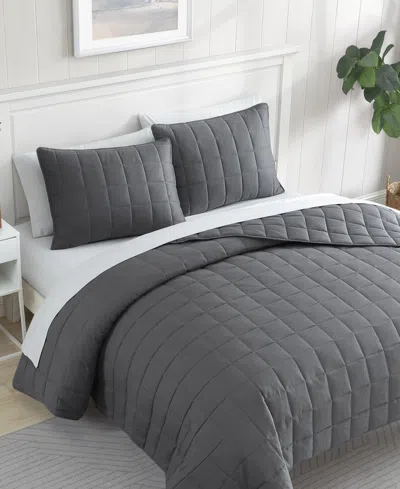 Nautica Solid Brushed Micro Jersey 2-pc. Quilt Set, Twin