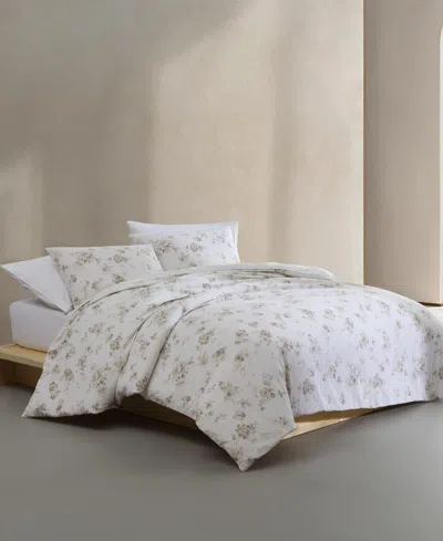 Calvin Klein Closeout!  Eternity Floral Cotton Gauze 3-pc. Duvet Cover Set, Queen