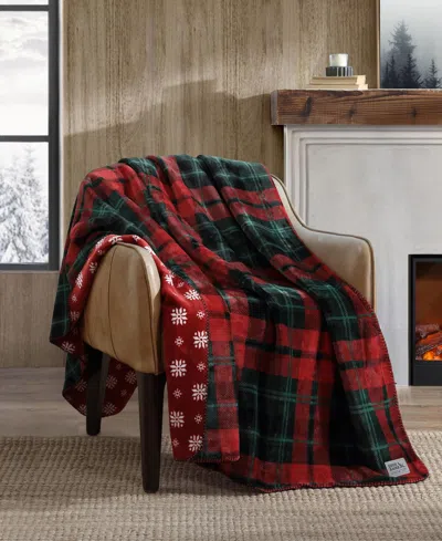 Eddie Bauer Closeout!  Trailhead Plaid Flannel Oversized Throw, 70" X 60"