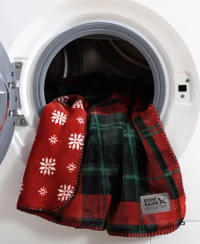 Eddie Bauer Closeout!  Trailhead Plaid Flannel Oversized Throw, 70" X 60"