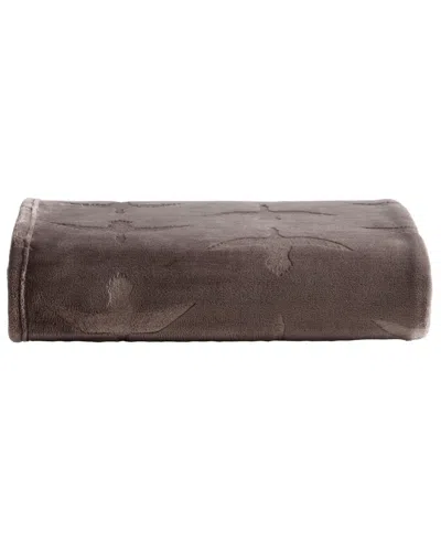 Eddie Bauer Carved Ultra Soft Plush Throw, 70" X 50" In Brown