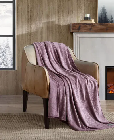 Eddie Bauer Carved Ultra Soft Plush Throw, 70" X 50"