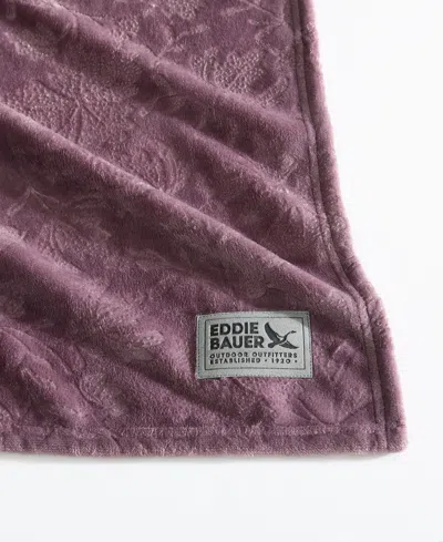 Eddie Bauer Carved Ultra Soft Plush Throw, 70" X 50"