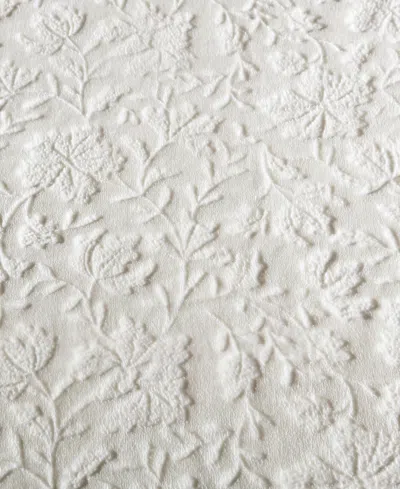 Eddie Bauer Carved Ultra Soft Plush Throw, 70" X 50" In White