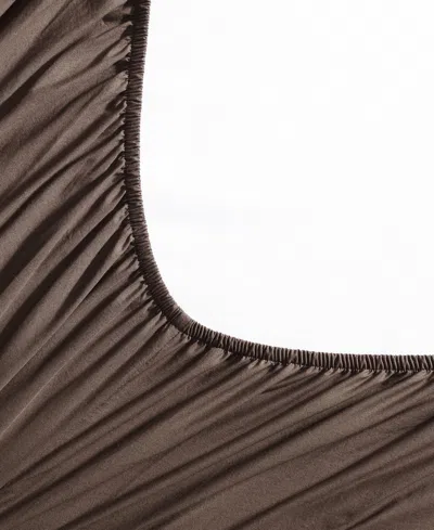 Calvin Klein Washed 200-thread Count Cotton 3-pc. Sheet Set, Twin Xl In Brown