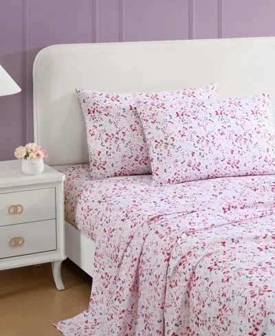 Betsey Johnson Satin 4 Piece Sheet Set, King