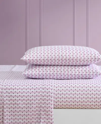 Betsey Johnson Printed Microfiber 3 Piece Sheet Set, Twin