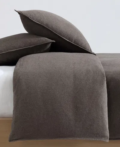 Calvin Klein Melange Flannel 3-pc. Comforter Set, Queen In Brown