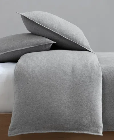 Calvin Klein Melange Flannel 3-pc. Comforter Set, Queen In Gray