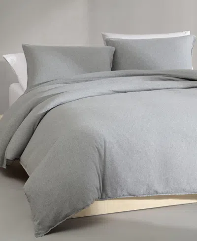 Calvin Klein Closeout!  Melange Flannel 3-pc. Duvet Cover Set, King In Gray