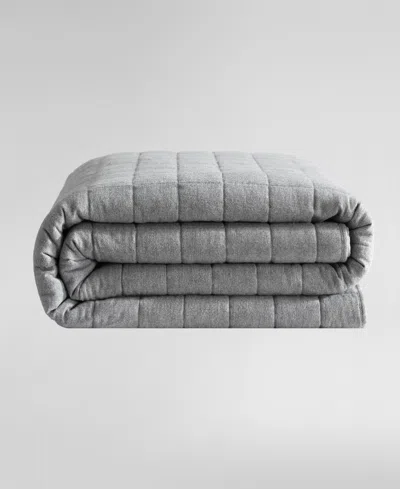 Calvin Klein Melange Flannel Quilt, King In Gray
