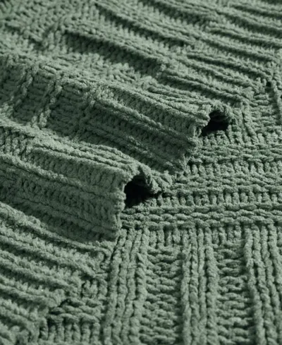 Tommy Bahama Home Chain Basket Knit Throw, 60" X 50" In Green