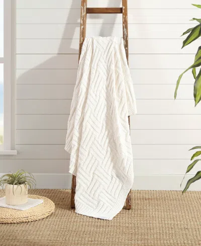 Tommy Bahama Home Chain Basket Knit Throw, 60" X 50"