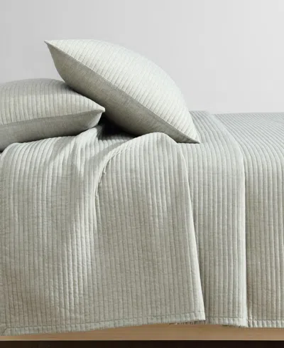 Calvin Klein Closeout!  Mini Channel Stitch Solid 3-pc. Quilt Set, Queen In Green