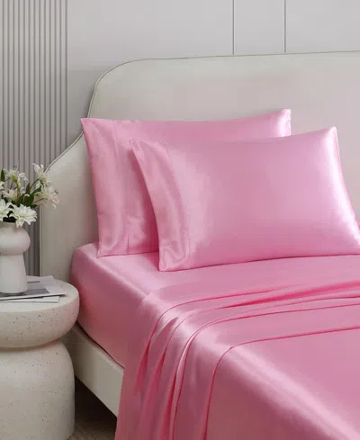 Betsey Johnson Closeout!  Satin 4-pc. Sheet Set, King In Pink