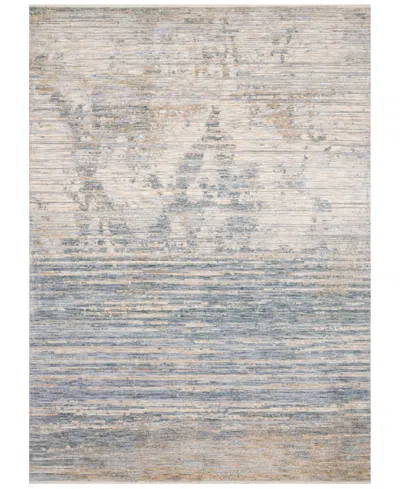 Loloi Pandora Pan-06 Ivory/blue 7'10" Round Area Rug In Multi