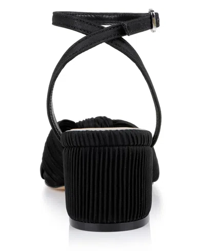 Jewel Badgley Mischka Women's Hudson Knot Block Heel Evening Sandals In Black