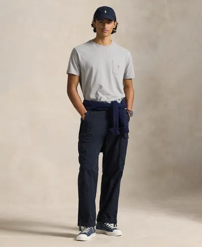 Polo Ralph Lauren Men's Classic Fit Crew Neck Pocket T-shirt In Gray