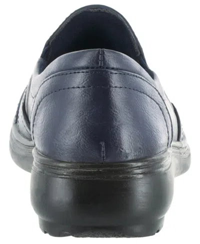 Easy Street Ultimate Womens Faux Leather Loafers In Blue