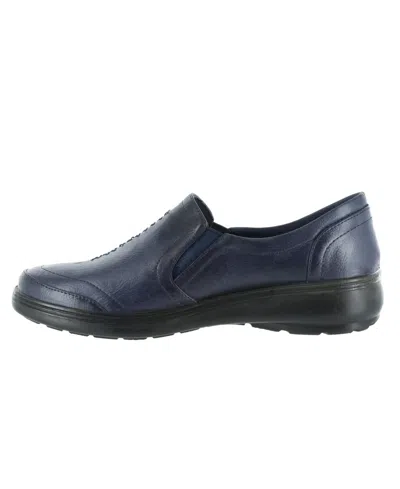 Easy Street Ultimate Womens Faux Leather Loafers In Blue
