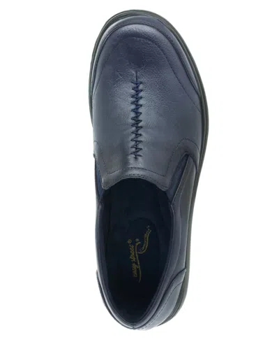 Easy Street Ultimate Womens Faux Leather Loafers In Blue
