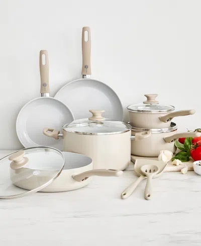 Greenpan Dover Ceramic Nonstick 12-piece Cookware Set In Brown