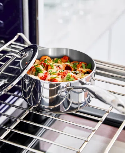Greenpan Valencia Pro Stainless Steel Uncoated 1.6-quart Saucepan With Lid In Gray