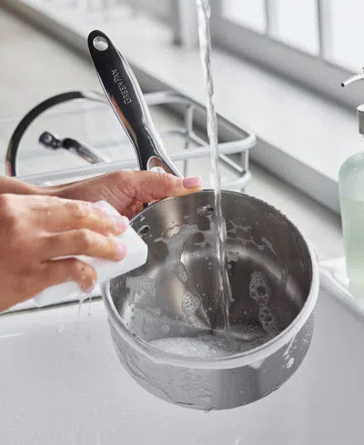 Greenpan Valencia Pro Stainless Steel Uncoated 1.6-quart Saucepan With Lid In Gray