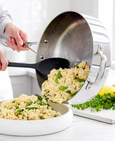 Greenpan Valencia Pro Stainless Steel Uncoated 5-quart Saute Pan With Lid In Gray