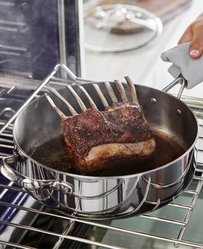 Greenpan Valencia Pro Stainless Steel Uncoated 5-quart Saute Pan With Lid In Gray