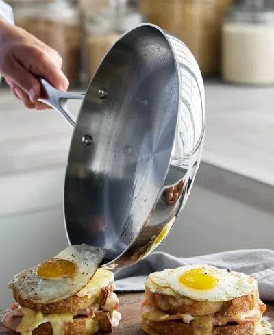 Greenpan Valencia Pro Stainless Steel Uncoated 2-pc. Frypan Set In Silver