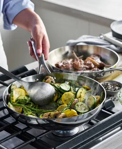 Greenpan Valencia Pro Stainless Steel Uncoated 2-pc. Frypan Set In Silver