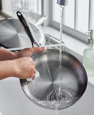 Greenpan Valencia Pro Stainless Steel Uncoated 2-pc. Frypan Set In Silver