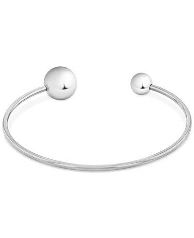 Calvin Klein Stainless Steel Sculptural Bubbles Cuff Bracelet In White