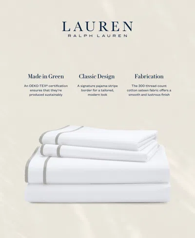 Ralph Lauren Spencer 300 Thread Count Sateen Border Sheet Set, King