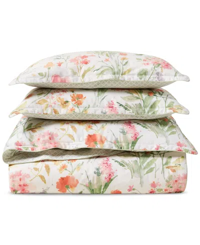 Ralph Lauren Marguerite 3-pc. Floral Comforter Set, Full/queen In Green
