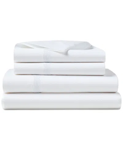 Ralph Lauren Spencer Cable Embroidery 4-pc. Sheet Set, California King In White