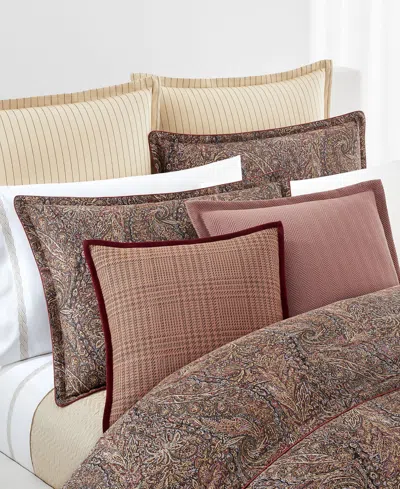 Ralph Lauren Hallie Checked Decorative Pillow, 18" X 18" In Multi