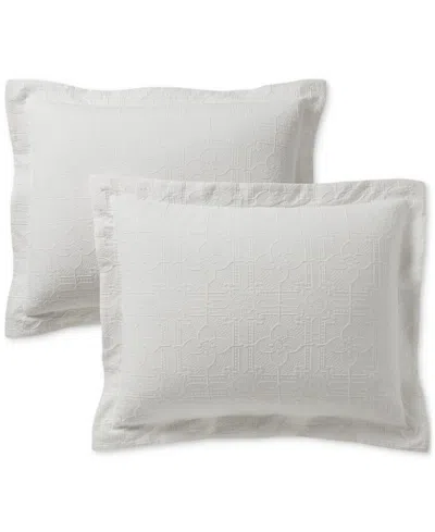 Ralph Lauren Sascha Textured Medallion Duvet Cover Set, King In White