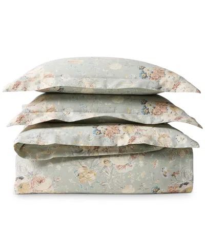 Ralph Lauren Gwynne Floral 3-pc. Duvet Cover Set, Full/queen In Green