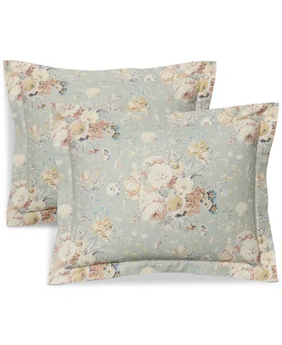 Ralph Lauren Gwynne Floral 3-pc. Duvet Cover Set, Full/queen In Green