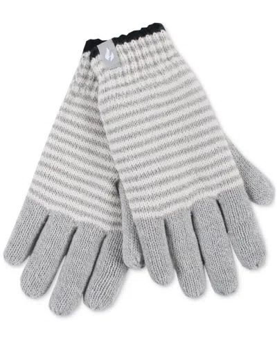 Heat Holders Oslo Striped Gloves In Gray