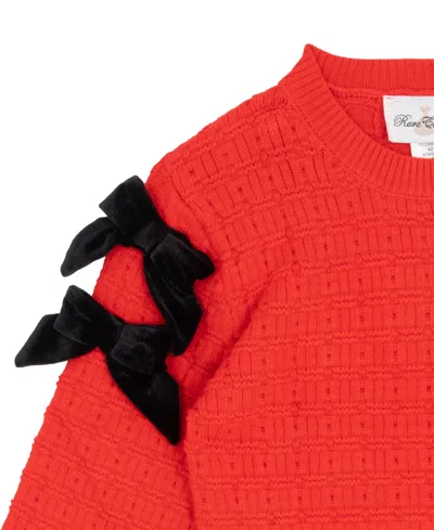 Rare Editions Girls 4t-6x 2-piece Textured Sweater And Flare Pants Set In Multi