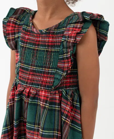 Rare Editions Girls 2t-6x Sleeveless Smocked Dress In Green