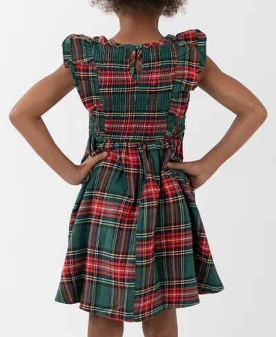 Rare Editions Girls 2t-6x Sleeveless Smocked Dress In Green